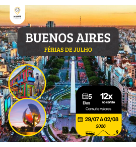 BUENOS AIRES – FÉRIAS JULHO – DE 29/07 A 02/08/2026