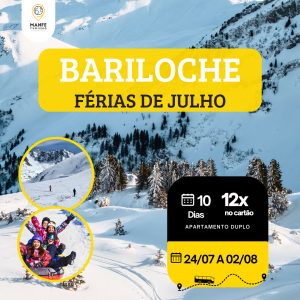 BARILOCHE COM BUENOS AIRES - TEMPORADA DE NEVE E SKI